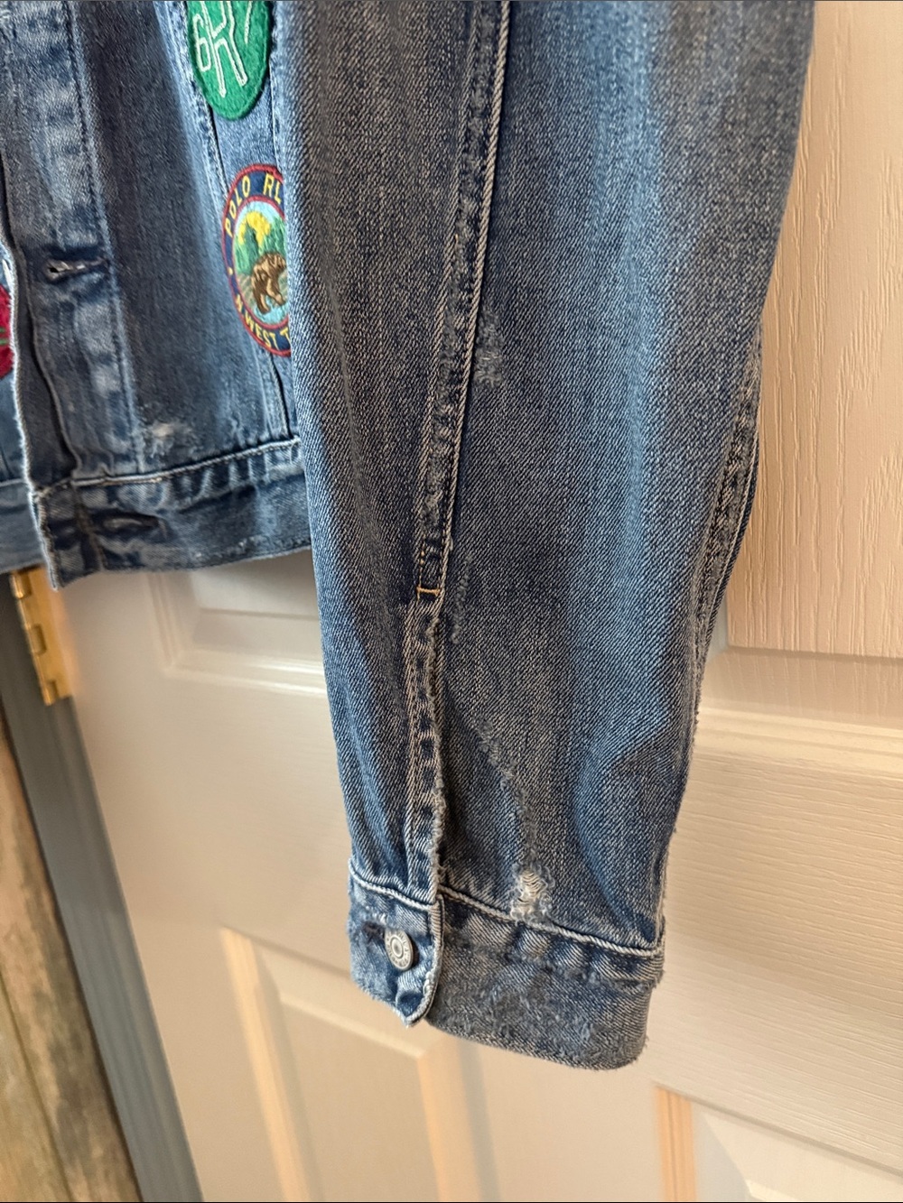 Ralph Lauren Light Blue Denim Jacket with Polo Label - Picture 4 of 6